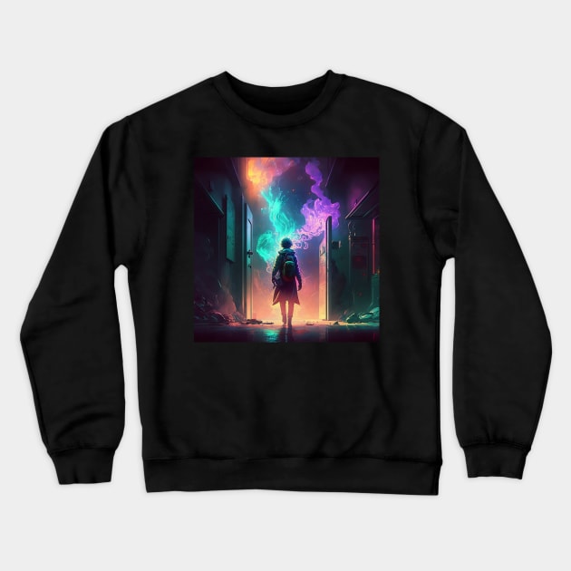 Entering the Upside Down Crewneck Sweatshirt by The Old Nerd Shop